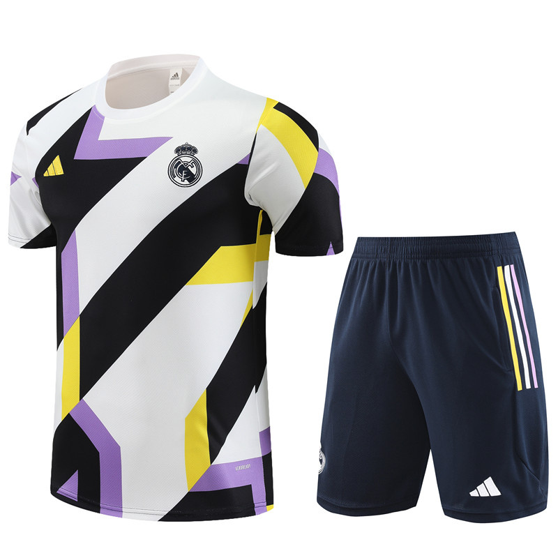 AAA Quality Real Madrid 23/24 White/Black/Purple Training Kit Je